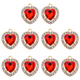 20Pcs/Set Colorful Heart Charms for Earrings DIY Jewelry Making Supplies