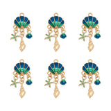 10pcs Enamel Shell Charms for Women Jewelry Dangle Earrings Necklace Bracelet