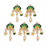 10pcs Enamel Shell Charms for Women Jewelry Dangle Earrings Necklace Bracelet