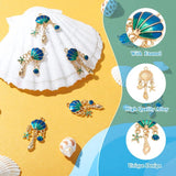 10pcs Enamel Shell Charms for Women Jewelry Dangle Earrings Necklace Bracelet