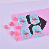 10pcs Flamingo Pink Heart Stud Acrylic Charms for DIY Jewelry Making
