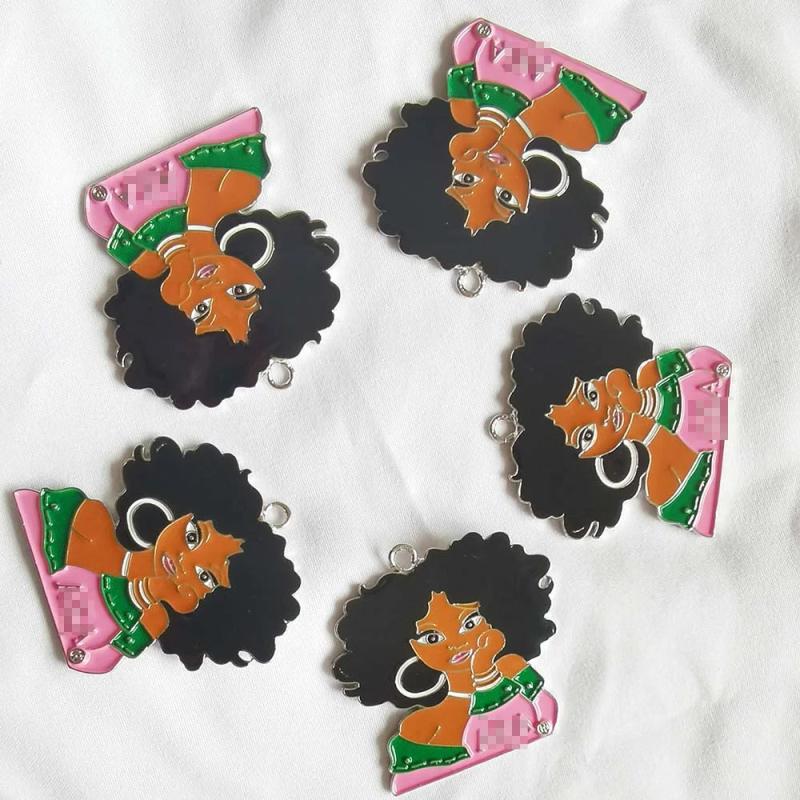 Greek Girl Face Charms Necklace Pendant Handmade Jewelry Gift