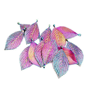 8PCS/Lot Leaf Pendant Charm Alloy for DIY Jewelry Necklaces Bracelet
