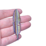 8PCS/Lot Leaf Pendant Charm Alloy for DIY Jewelry Necklaces Bracelet