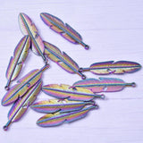 8PCS/Lot Leaf Pendant Charm Alloy for DIY Jewelry Necklaces Bracelet