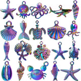 Ocean Marine Life Charms for Jewelry Making - Turtle Starfish Shark Fish Tail
