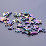 Ocean Marine Life Charms for Jewelry Making - Turtle Starfish Shark Fish Tail