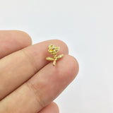 20pcs Mini Rose Coin Zinc Alloy Necklace for Jewelry DIY