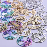 Tree Of Life Charm Pendant Stainless Steel for DIY Jewelry Making