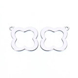 Lot of 20 18mm Stainless Steel Clover Charms Pendants for Bracelets & Bangles