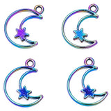15pcs Crescent Moon Stars Planet Charms Pendant DIY Jewelry Making