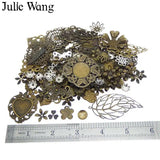 50g/bag Mix Retro Leaf Flowers Antique Iron Charms Necklace Bracelet Jewelry