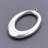5pcs Silver Tone Rainbow Pendant Charms Stainless Steel Necklace Material