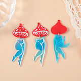 10Pcs Sexy Mushroom Charms for Necklace Diy Making