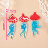 10Pcs Sexy Mushroom Charms for Necklace Diy Making