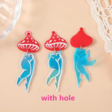 10Pcs Sexy Mushroom Charms for Necklace Diy Making