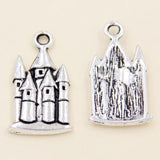 20 Pack European Castle 13x23mm Tibetan Silver Pendant Antique Jewelry DIY