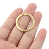 20pcs Raw Brass Circle Ring Charms Pendant O Rings for DIY Jewelry Making