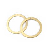 20pcs Raw Brass Circle Ring Charms Pendant O Rings for DIY Jewelry Making