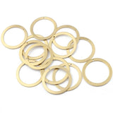 20pcs Raw Brass Circle Ring Charms Pendant O Rings for DIY Jewelry Making