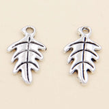 70pcs Tibetan Silver Leaves Charms Pendants 9.5x15mm