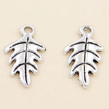 70pcs Tibetan Silver Leaves Charms Pendants 9.5x15mm
