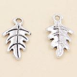 70pcs Tibetan Silver Leaves Charms Pendants 9.5x15mm