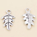 70pcs Tibetan Silver Leaves Charms Pendants 9.5x15mm