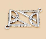 50pcs Tibetan Silver Ruler Charms Pendants 17x24mm