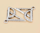 50pcs Tibetan Silver Ruler Charms Pendants 17x24mm