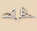 50pcs Tibetan Silver Ruler Charms Pendants 17x24mm