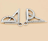 50pcs Tibetan Silver Ruler Charms Pendants 17x24mm