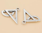 50pcs Tibetan Silver Ruler Charms Pendants 17x24mm