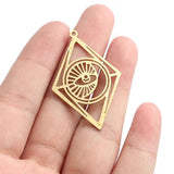 6Pcs Brass Charms for DIY Necklace Earrings Making