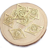 6Pcs Brass Charms for DIY Necklace Earrings Making
