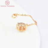 6PCS 55MM 24K Brass Sun Face Connects Chain DIY Jewelry Wholesales