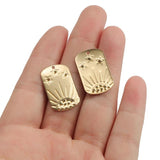 10pcs 15x25mm Brass Sun Flower Star Charms Pendant for Necklace Bracelet DIY