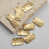 10pcs 15x25mm Brass Sun Flower Star Charms Pendant for Necklace Bracelet DIY