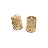 10pcs 15x25mm Brass Sun Flower Star Charms Pendant for Necklace Bracelet DIY