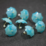 4Pcs Resin Umbrella Heart Charms for Jewelry Making