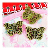 80pcs Butterfly Charms Pendant DIY Bracelet Necklace Antique Bronze Plated
