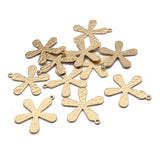 10pcs Raw Brass Hammered Flower Charms Pendant DIY Jewelry Making