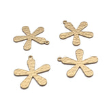 10pcs Raw Brass Hammered Flower Charms Pendant DIY Jewelry Making