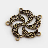 50Pcs Antique Bronze Moon Charms for DIY Jewelry Making