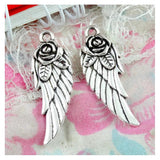40Pcs Antique Bronze Wings Charms Pendant for DIY Bracelet Necklace