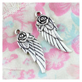 40Pcs Antique Bronze Wings Charms Pendant for DIY Bracelet Necklace