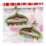 40pcs Antique Bronze Plated Pendant Hanger Charms DIY Jewelry Accessories