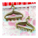 40pcs Antique Bronze Plated Pendant Hanger Charms DIY Jewelry Accessories