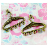 40pcs Antique Bronze Plated Pendant Hanger Charms DIY Jewelry Accessories
