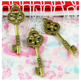 30pcs Antique Bronze Key Charms Pendant 42.2*15MM